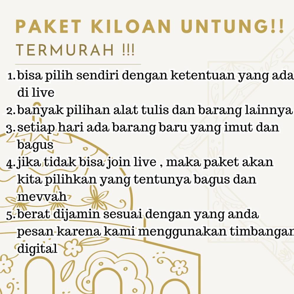 

Recomend Rajagrosir PAKET ALAT TULIS 1000 GRAM atau 1 KG Stationery ,.