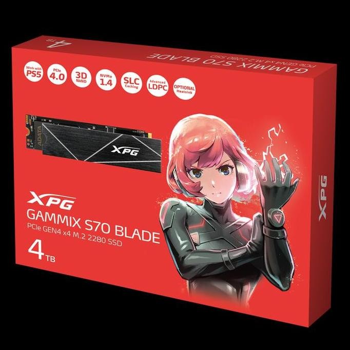NEW ADATA XPG 4TB GAMMIX S70 Blade PCIe Gen4 M.2 2280