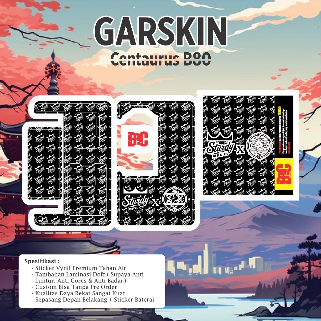 

E2r Creative Jual Sicentaurus B80 01 Garskin/Stiker Case Bisa Custom Motif - 2Pcs