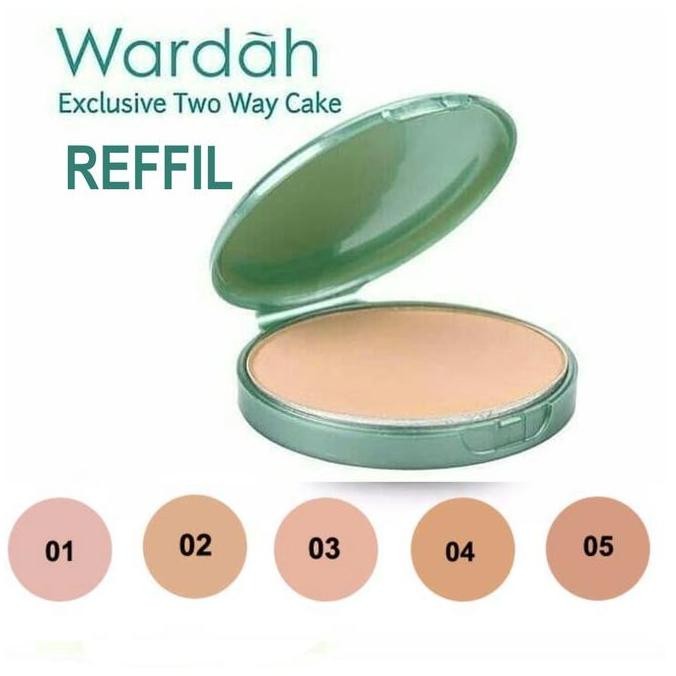 Asli Wardah Exclusive Two Way Cake Refill - Bedak Padat Coverage Tinggi Tahan Lama Glowing