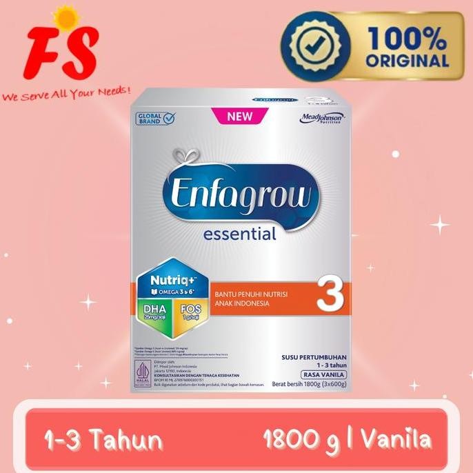 

terbaru enfagrow essential 3 1800gr susu formula anak 1-3 tahun