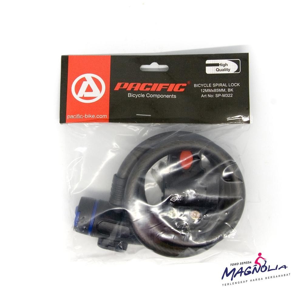 Kunci Konci Gembok Sepeda Kabel Pengaman Sepeda Sepedah Anti Maling Gunung Lipat Merk Pacific