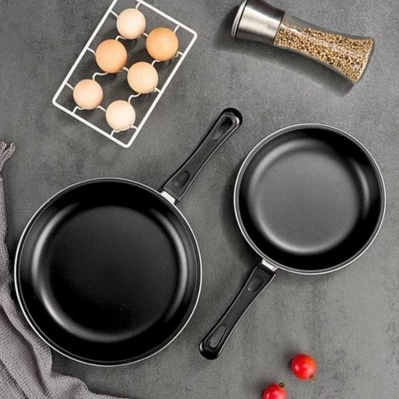Ready Frypan Wajan Teflon 1 Set Isi 2 / Wajan Penggorengan Anti Lengket