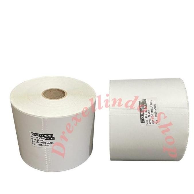 

Baru Kertas Stiker Thermal 78X100Mm Isi 500 Lembar - Label Resi Paket