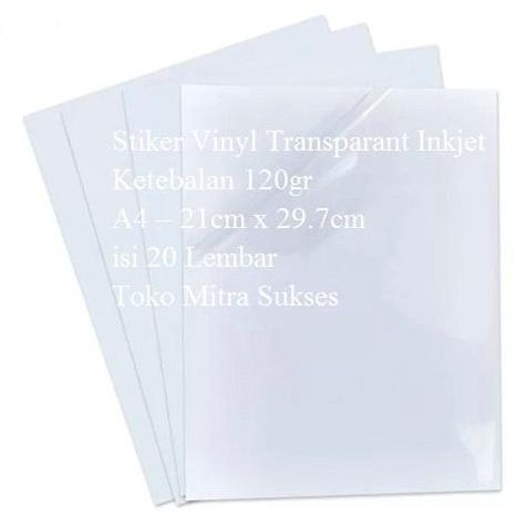 

Baru Stiker Vinyl Transparan Inkjet A4 - Stiker Bening Cetak Sendiri Waterproof