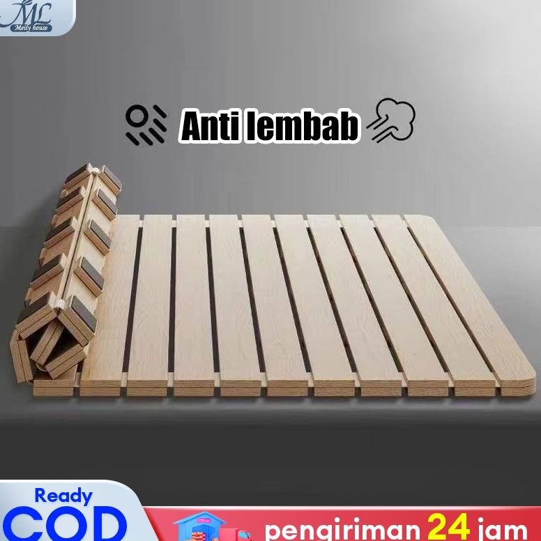 Kasur Lipat Tatami Pallet Kayu Tatakan Dipan Kasur Solid Kasur Papan Tempat Tidur 100% Kayu Solid