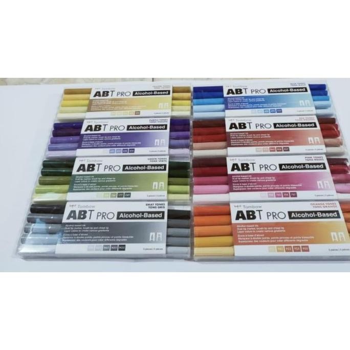 

TOMBOW ABT PRO DUAL BRUSH SET 5 ALCOHOL BASE-ART MARKERS ORIGINAL DAN TERPERCAYA