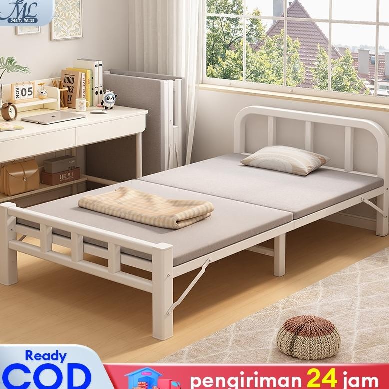 Ranjang Besi Lipat Ranjang Lipat Portable Tempat Tidur Lipat Dipan Tempat Tidur Dipan Lipat