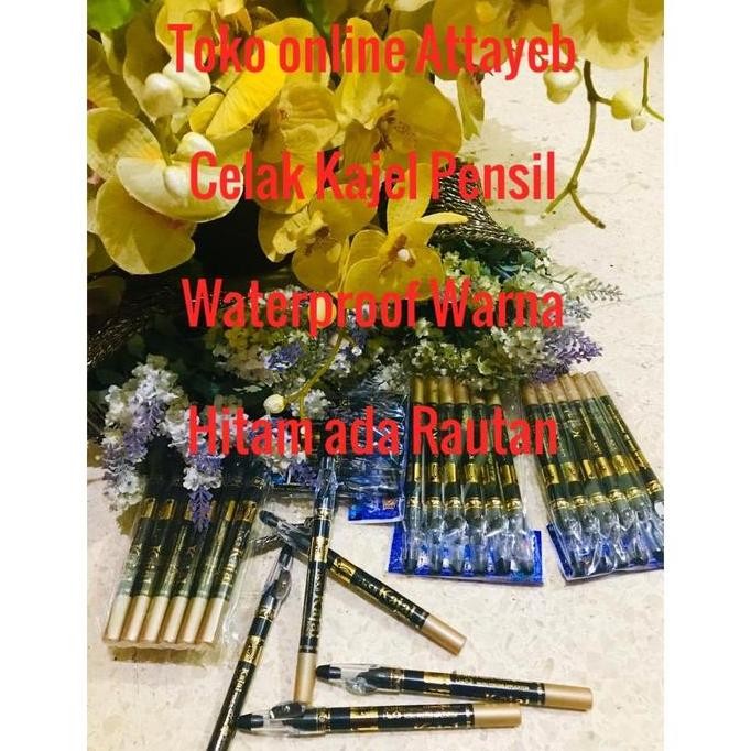 Celak Kajal Pensil Waterproof Warna Hitam Celak Mata Arab Celak Kajal