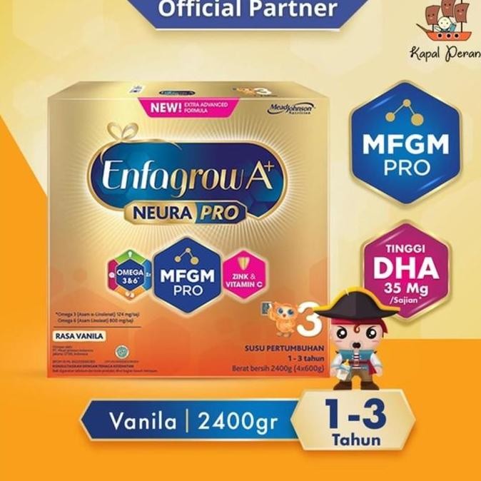 

terbaru enfagrow a+ 3 susu formula anak usia 1-3 tahun vanila 2400gr