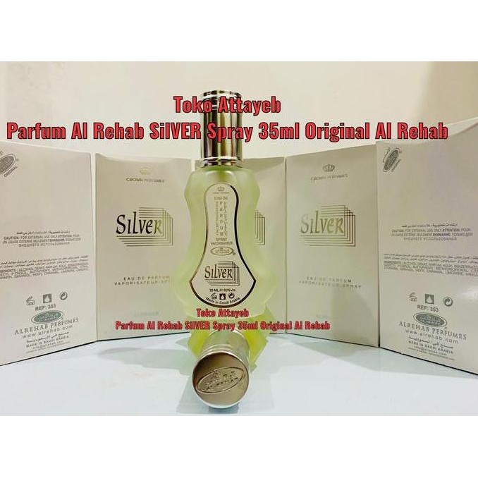 Parfum Al Rehab Silver Spray 35Ml Minyak Wangi Al Rehab Original
