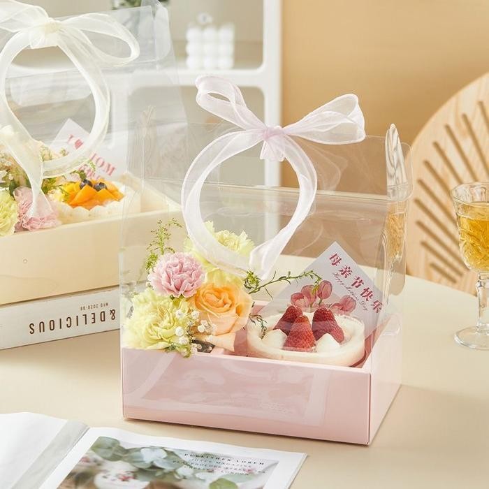 

Flower & Cake Paper Giftbox - Kotak Kado Bunga Kerajinan