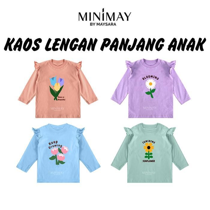 Bts Kaos Lengan Panjang Perempuan Cewe Girl Bunga Series 1 2 3 4 5 Tahun