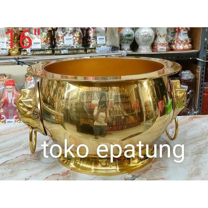 Hio Lo Hiolo Kuningan Kepala Singa 16 "