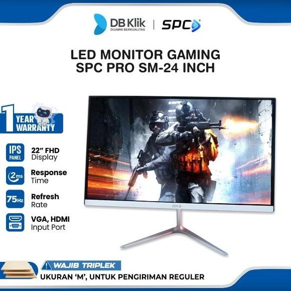 LED Monitor Gaming SPC Pro SM-24 Inch Full HD - Loose Pack