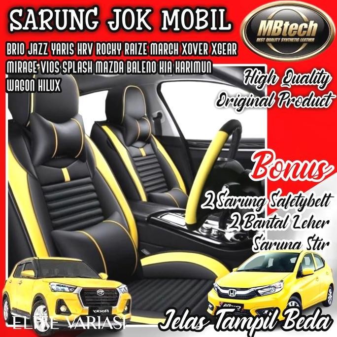 Sarung Jok Mobil Mbtech Brio Agya Rocky Jazz Yaris Ayla Hrv Raize Vios