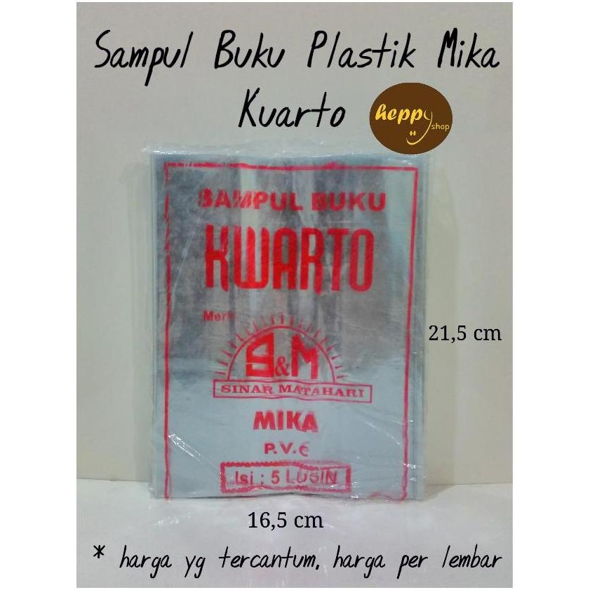 

siap kirim] Sampul Buku Plastik Kuarto, Sampul Mika Kuarto