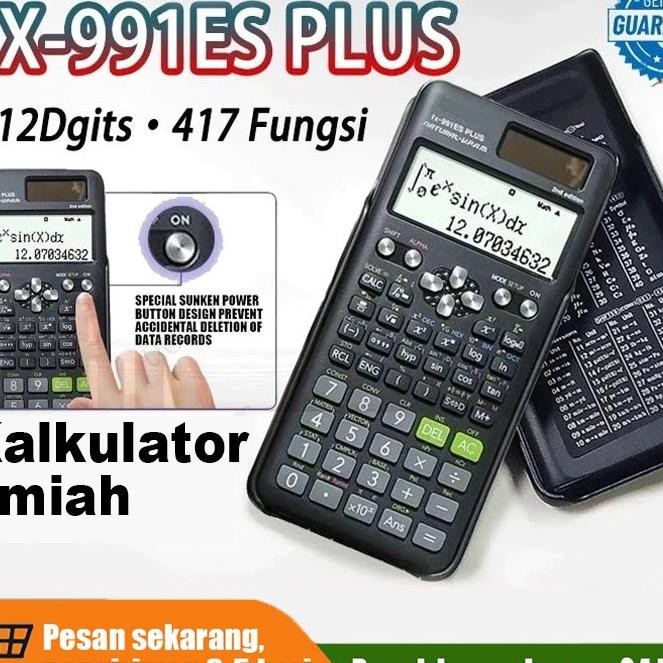 

Kalkulator Scientific Casio Ilmiah Fx991Ex991Esplus Calculator Scientific Casio Kalkulator Casio Scientific 417 Fungsidua Sumber Tenaga Hitam U Dan Tenaga Matahari40 Konstanta Rumus Merah Muda
