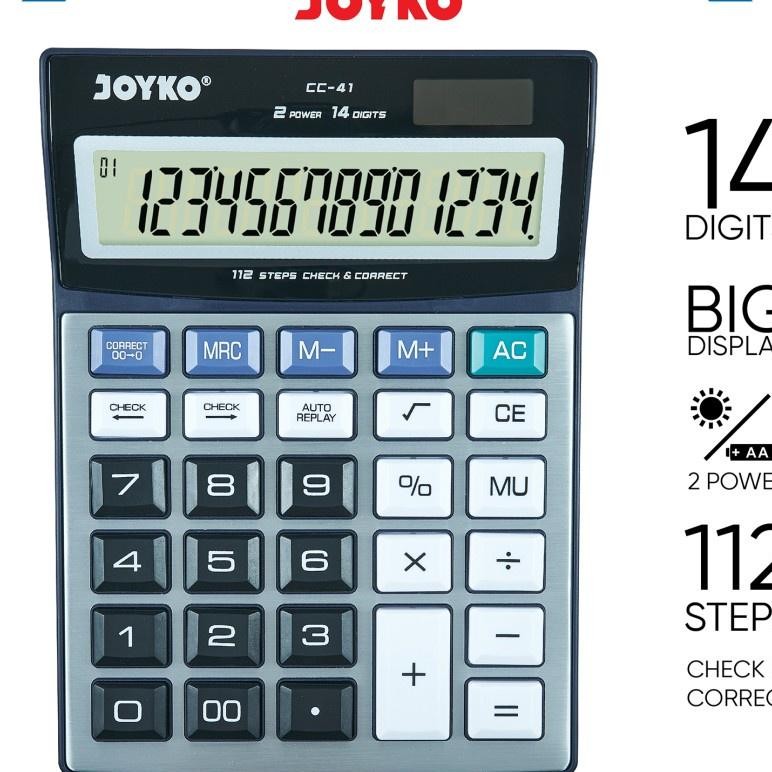 

Joyko Cc41 Kalkulator Che Correct 14 Dit Calculator Desktop Cc41