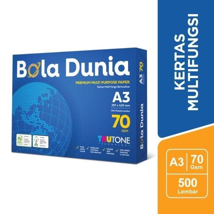 

Bola Dunia Kertas Fotocopy 70 GSM - A3