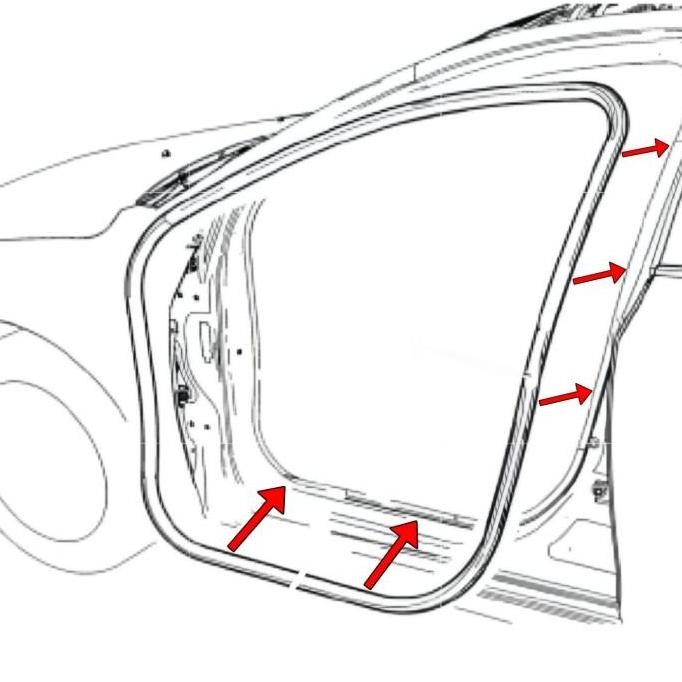 Karet Balon Peredam Pintu Body Mobil Avanza Xenia Vvti Lama Depan Tengah Belakang Bagasi Kanan Kiri