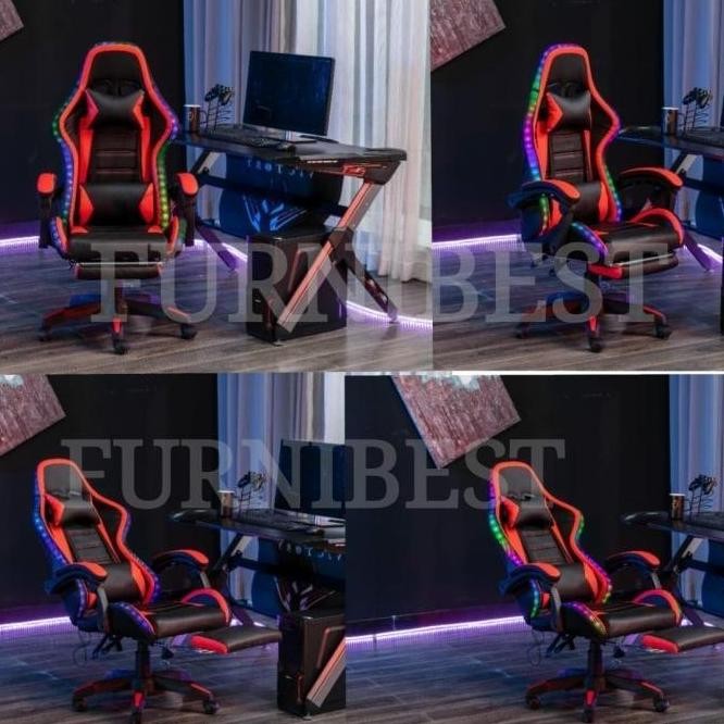 TERBARU KURSI GAMING GAMING CHAIR WITH RGB LED