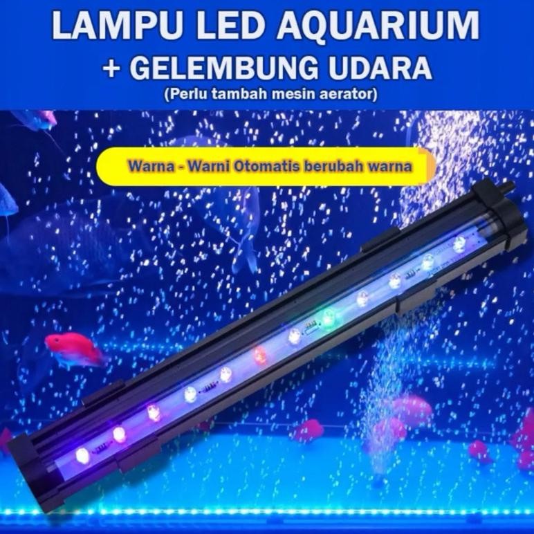 Lampu Celup Aquarium lampu gelembung batu aerator lampu akuarium full set