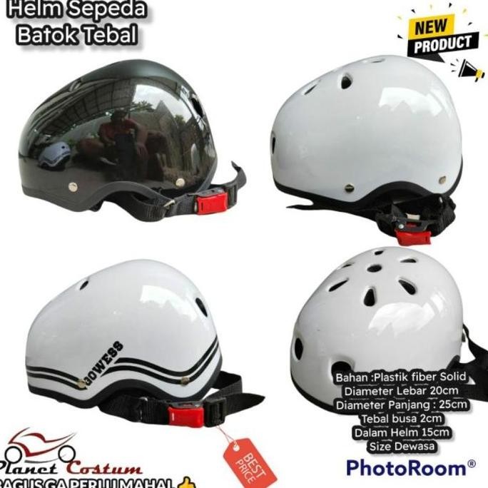 Helm Sepeda Gowes Batok Motif Polos Mtb Downhill bmx jersey celana polygon hitam bicycle helmet