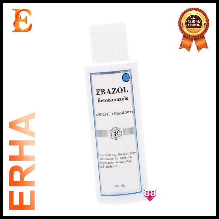 Terlaris Erha Erazol Medicated Shampoo (Atasi Dermatitis Seboroik / Ketombe) Good Quality