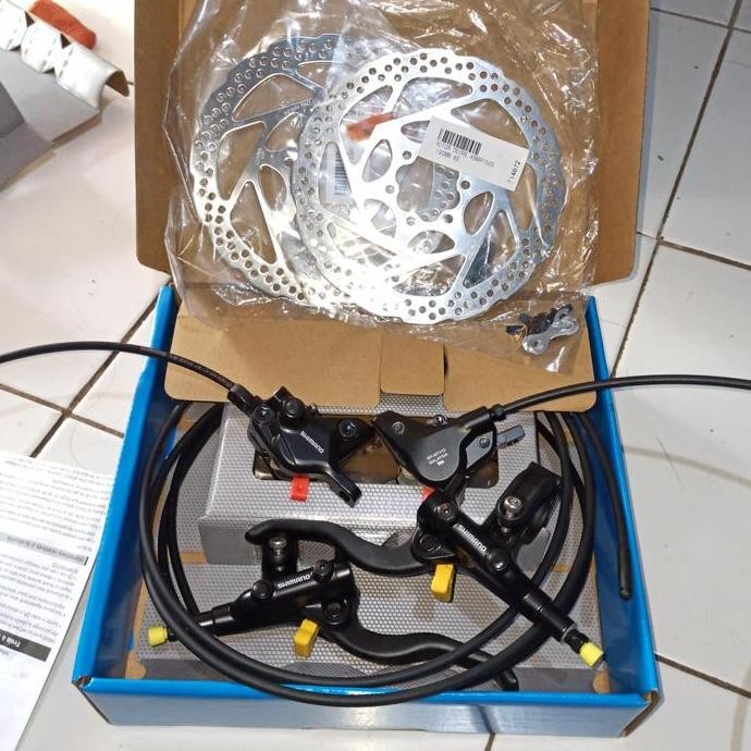 Rem Sepeda Brake Set Hydraulic Shimano Deore M4100 Br Mt410 Hidrolik