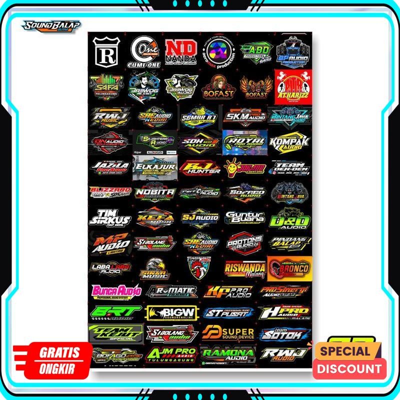 

Termurah Stiker Sound System Vynil Anti Air Isi 63/56/55 Sticker Faskho Brewog Brengos Bj Hunter Ar38