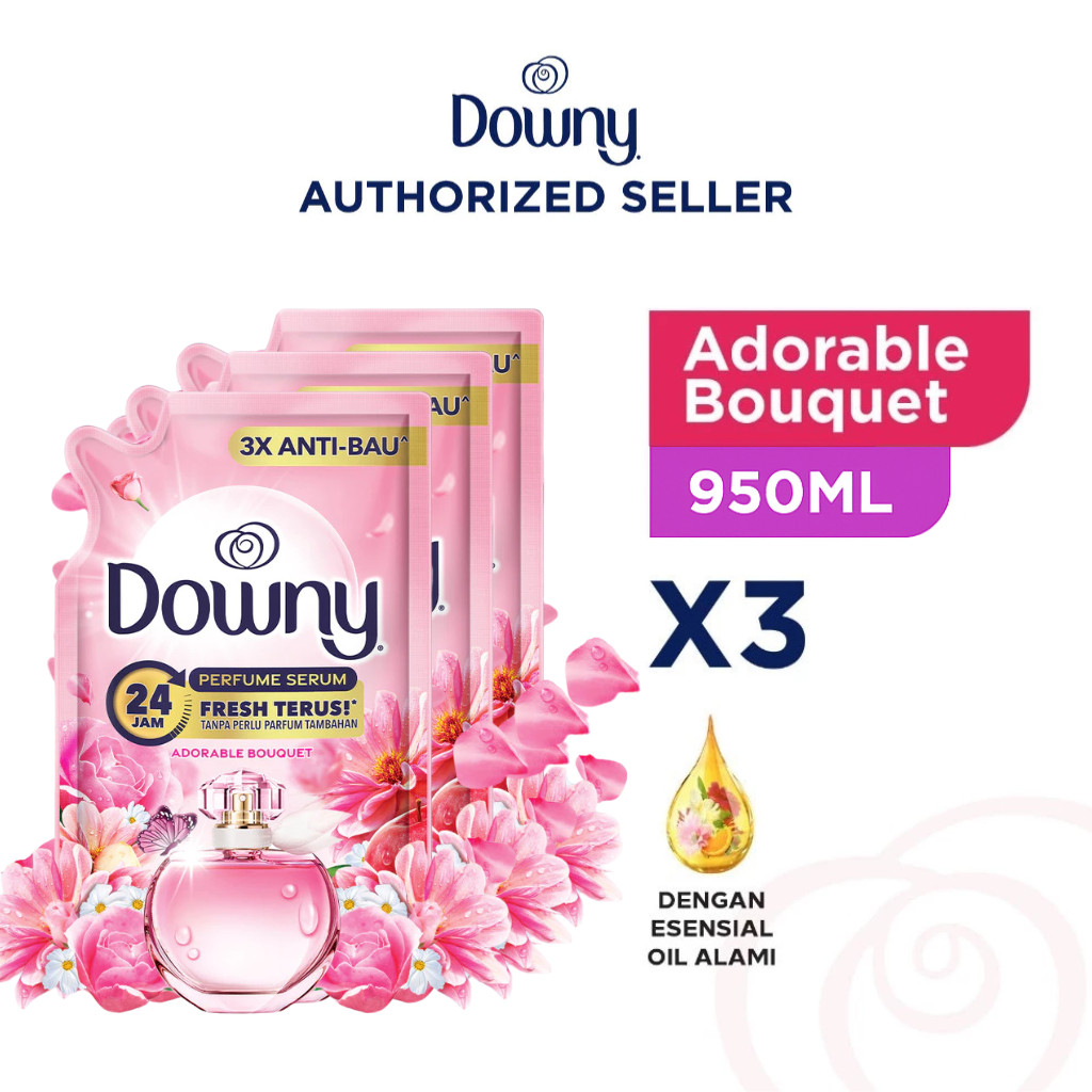 Downy Pelembut dan Pewangi Pakaian Kenzo Adorable Bouquet 950ml Paket Isi 3