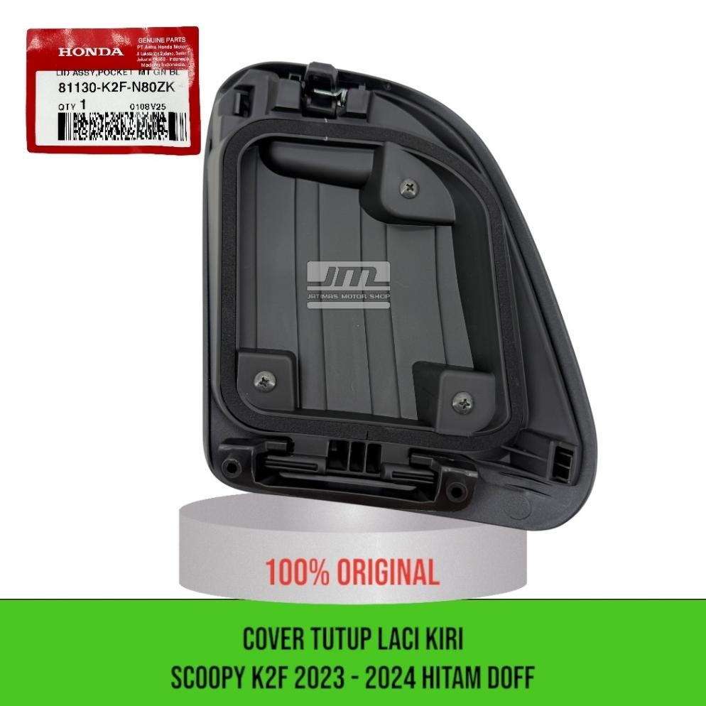 Cover tutup laci scoopy K2F 2023 - 2024 hitam doff 81130-K2F-N80ZK