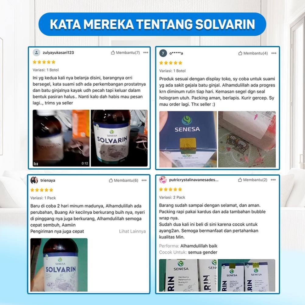 SOLVARIN - Madu 1 Pcs - Obat Kencing Batu Ginjal Prostat Nyeri Nanah Berdarah Berbusa