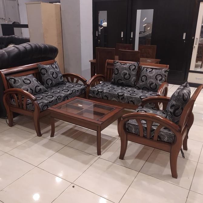 Kursi Tamu Minimalis Kayu Jati / Set Kursi Tamu Kayu Jati / Kursi Kayu Seo