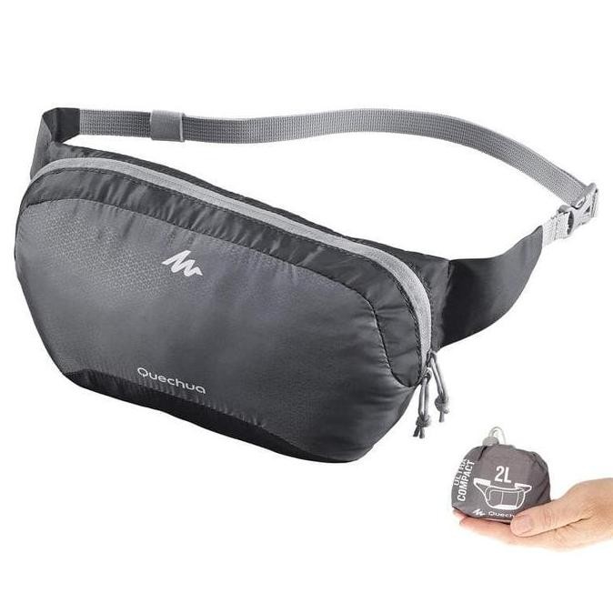 Grosir Tas Pinggang Lipat, Ultralight, Foldable, Travel Bumbag, Quechua, Ori