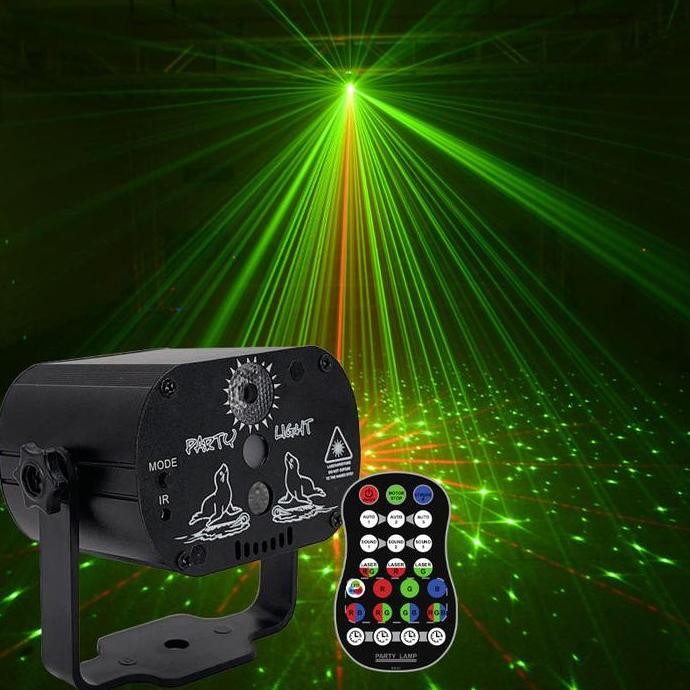 Lampu Laser Proyektor Disco Party Light Rgb Lampu Disko Panggung