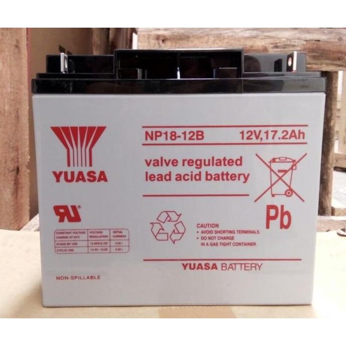 Aki VRLA Yuasa Np 18-12B 17.2Ah/ Aki kering / Baterai UPS