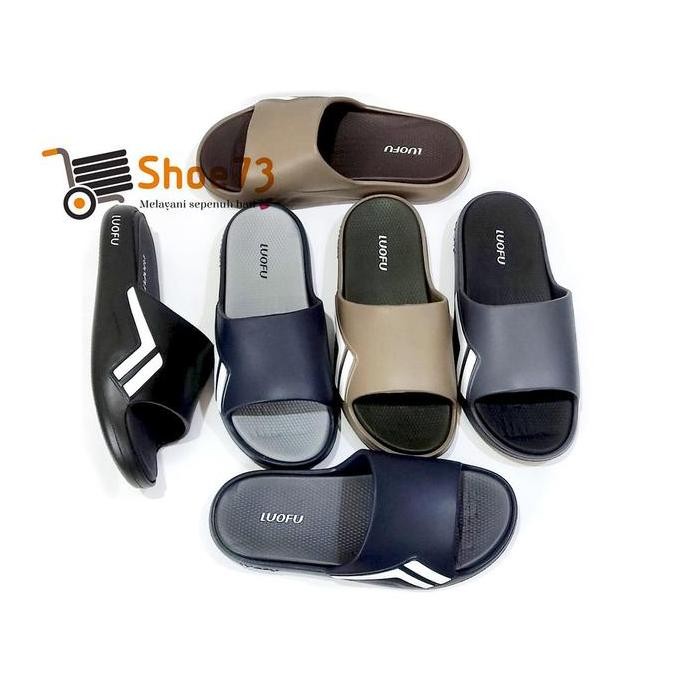 LUOFU E 6213 E01H3 SIZE 40-44 ORIGINAL l Sandal Selop Jelly Pria l Sendal Kokop Cowok Tebal