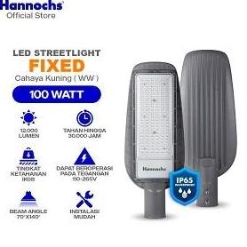 Hannochs Lampu Outdoor Led Streetlight Fixed 100W Cahaya Kuning Pju