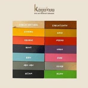 Kreasikayukuu Kaligrafi Tauhid Kufi + Latin Cutting Kayu Timbul Kalimat Tauhid Islamic Decoration Pl