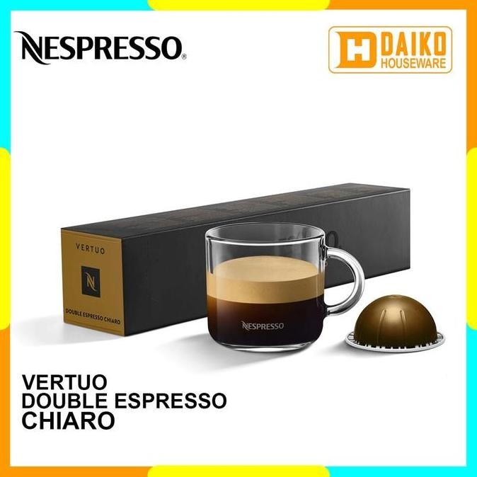 

Capsule Nespresso Vertuo Double Espresso Chiaro - Kopi Kapsul Dark Roast Coffee