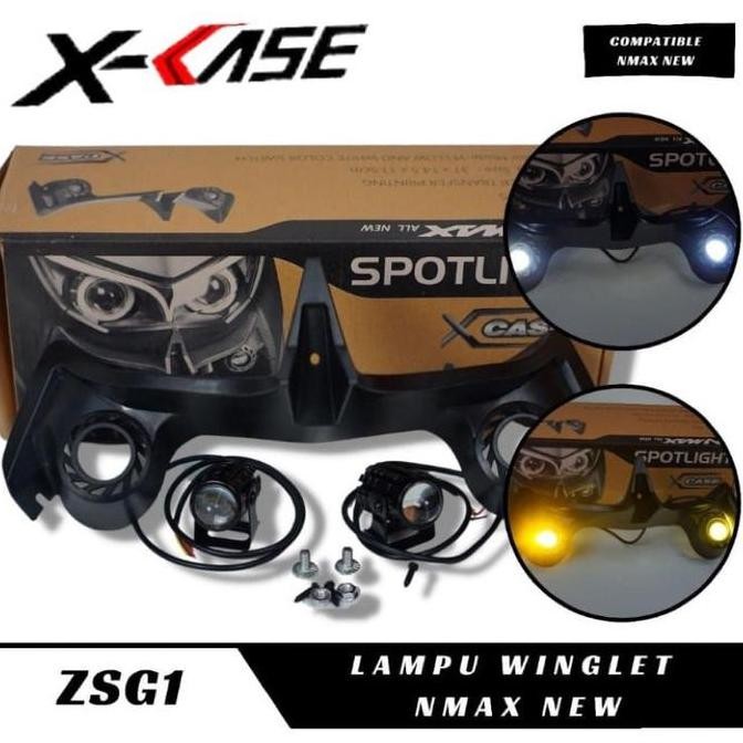 WINGLET LAMPU DEPAN NMAX PLUS LAMPU TEMBAK WINGLET LAMPU DEPAN SOROT NMAX NEW 2020