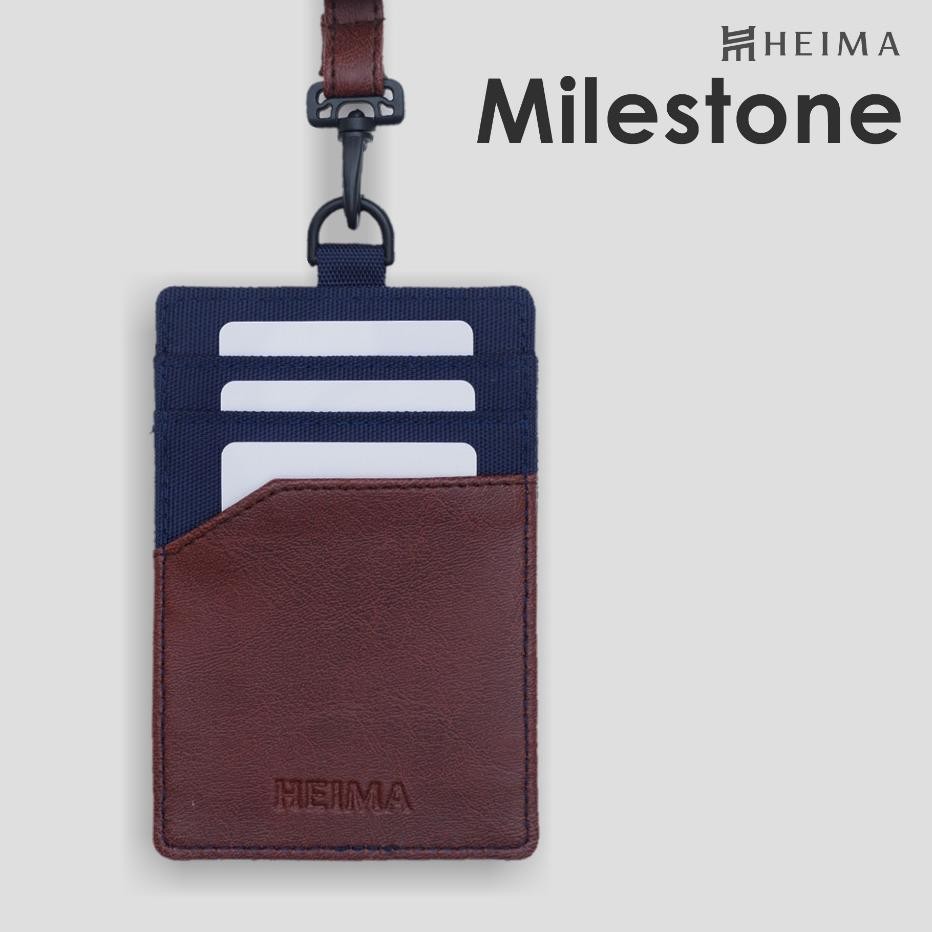 

Heima Milestone Lanyard Id Card Holder Simple Cowok Cewek Bahan Kanvas Korean Style Hh Quality