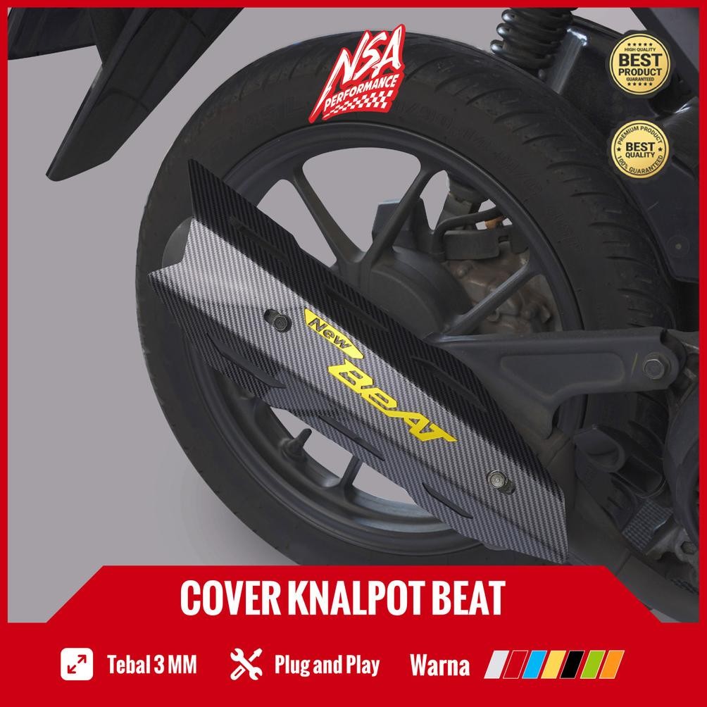 Nsa Cover Knalpot Beat 2010-2024 Tutup Knalpot All Honda Beat Aksesoris Motor Beat Nsa Performance