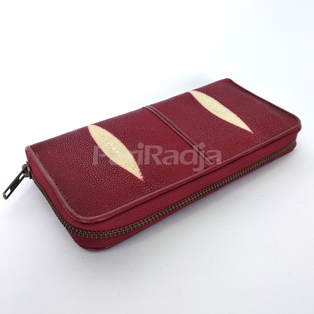 Pariradja Dompet Wanita Kulit Pari Kerikil Model Resleting | Dompet Kulit Ikan Pari