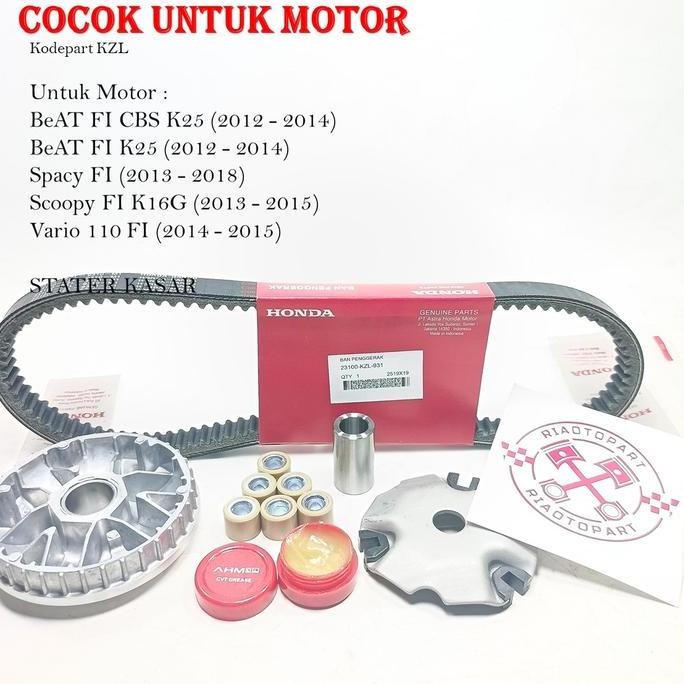 ''Terlaris" Paket Vanbelt Set Komplit Rumah Roller Starter Kasar Beat Fi,Scoopy Fi , Spacy Injeksi V