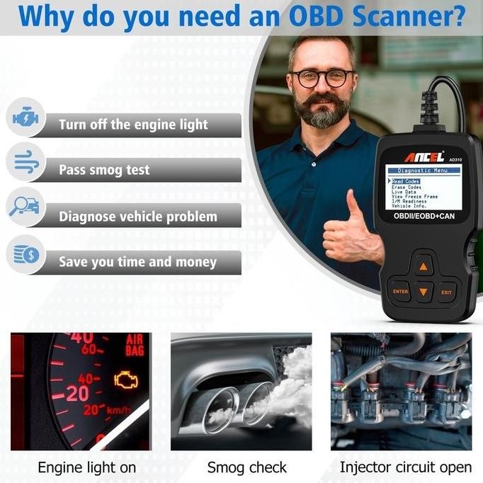 ANCEL AD310 UNIVERSAL OBD2 SCANNER CAR SCANNER CAR DIAGNOSIS ODB2 CAR DIAGNOSTIC TOOL OBDII CAR DIAG
