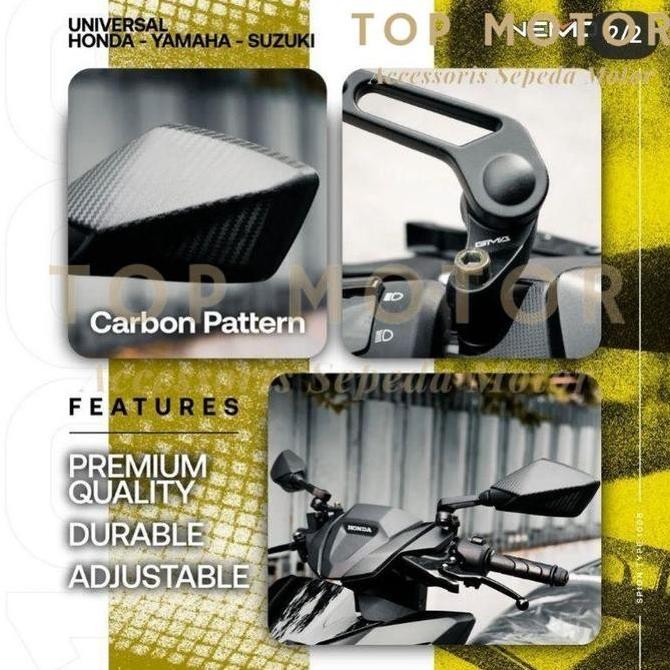 Baru Kaca Spion Ducati Nemo 1008 Original Universal Aksesoris Motor