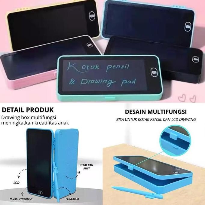 

Baru Kotak Pensil Digital Interaktif 2In1 Papan Tulis Lcd Multifungsi Untuk Belajar